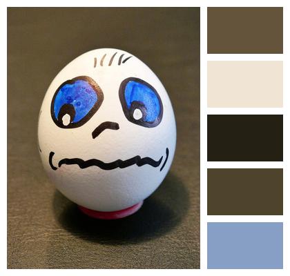 Painted Breakfast Egg Joke Fun Face Food Boiled Egg Egg Image